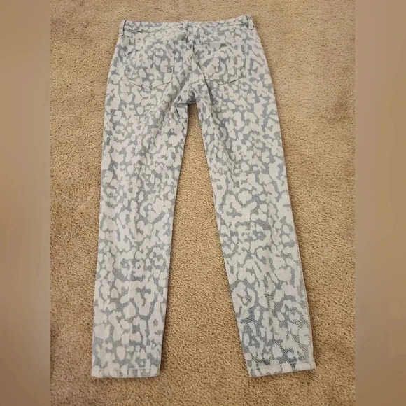 Current Elliot Inky Leopard Blue High Waist Stiletto Jeans Size 29 #F165 - Picture 5 of 6